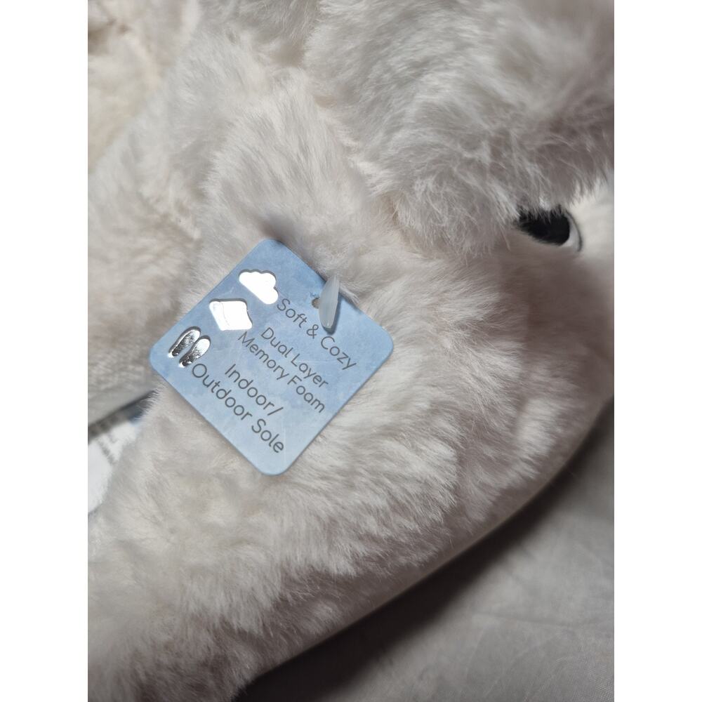 ๐ฅ LUNA MELLOW Luxe Plush Bunny 2x Memory Foam Slippers M (US 6.5 - 7.5) B6 - Picture 6 of 8